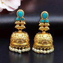 Maharani Jewels Grace Pota Stone And Pearl Jhumki Earrings