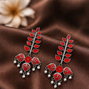Maharani Jewels Oxidised Meenakari Pearl Dangler Earrings for Women