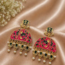 Maharani Jewels Oxidised Meenakari Pearl Dangler Earrings for Women