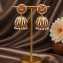 Maharani Jewels Timeless Pota Stone And Pearl Jhumki Earrings