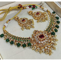 Maharani Jewels Royal Charm Pota Stone Necklace Set