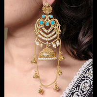 Maharani Jewels Elegance Pota Stone And Pearl Dangler Earrings