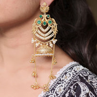 Maharani Jewels Elegance Pota Stone And Pearl Dangler Earrings