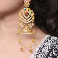 Maharani Jewels Elegance Pota Stone And Pearl Dangler Earrings