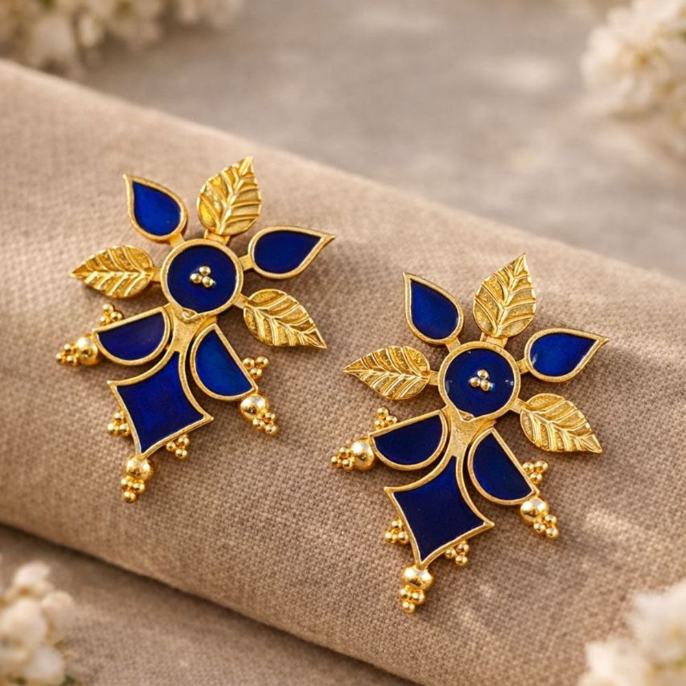 Maharani Jewels Elegance Meenakari Dangler Earrings