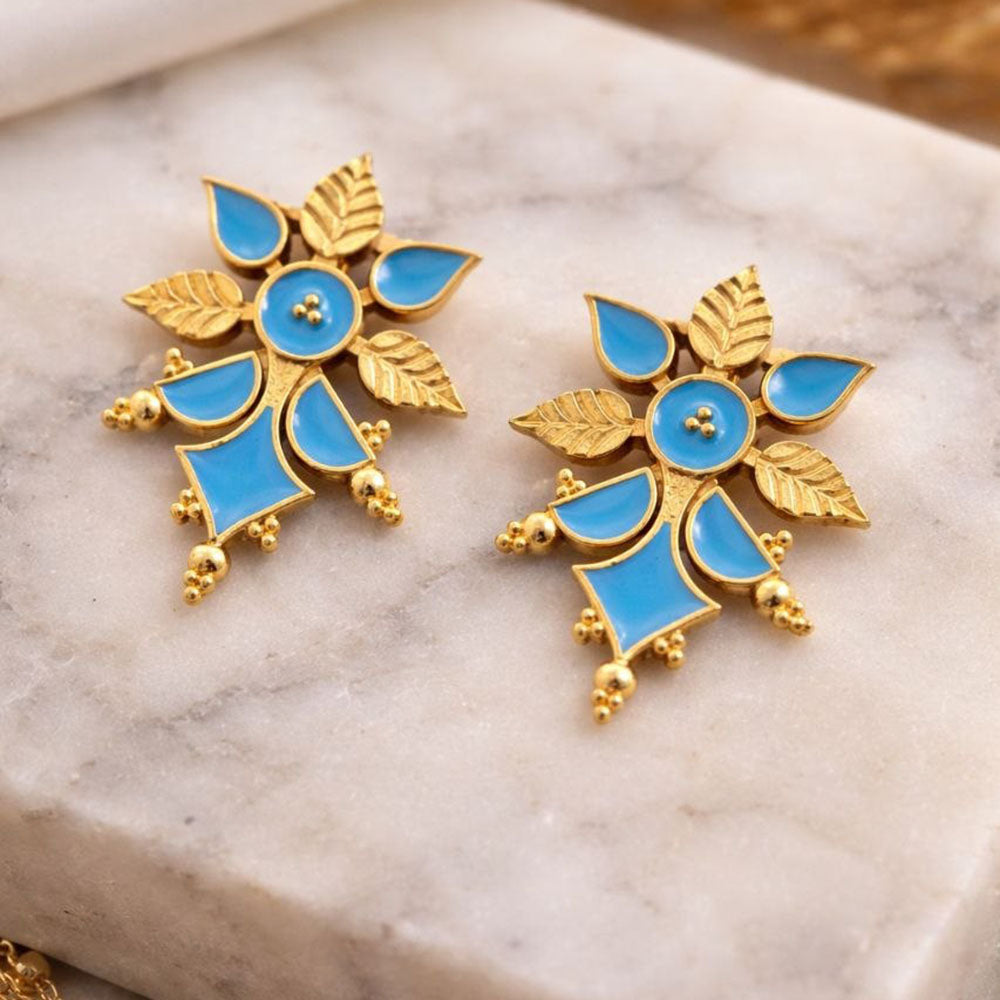 Maharani Jewels Elegance Meenakari Dangler Earrings
