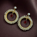 Maharani Jewels Elegance Pota Stone And Pearl Dangler Earrings