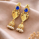 Maharani Jewels Ethnic Pearl And Pota Stone Jhumki Earrings