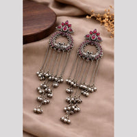 Maharani Jewels Elegance Pota Stone And Ghungroo Khasmiri Dangler Earrings