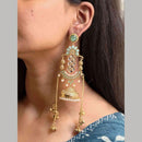 Maharani Jewels Festive Wear Kundan Stone And Pearl Ghungroo Jhumki Earrings
