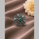 Maharani Jewels Oxidised Pota Stone Statement Ring