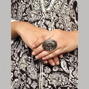 Maharani Jewels Oxidised Statement Ring