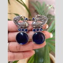 Maharani Jewels Inspired Oxidised Plated Pota And Pearl Detailing Bird Dangler Earrings