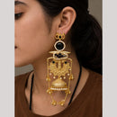 Maharani Jewels Classic Pota Stone Pearl Jhumki Earrings