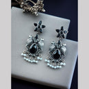 Maharani Jewels Inspired Oxidised Plated Pota And Pearl Dangler Earrings