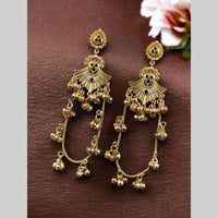 Maharani Jewels Inspired Gold Plated Pota Stone Dangler Earrings
