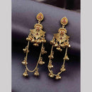 Maharani Jewels Inspired Gold Plated Pota Stone Dangler Earrings