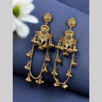 Maharani Jewels Inspired Gold Plated Pota Stone Dangler Earrings