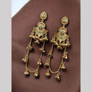 Maharani Jewels Inspired Gold Plated Pota Stone Dangler Earrings