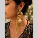 Maharani Jewels Inspired Gold Plated Kundan Stone Dangler Earrings