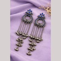 Maharani Jewels Inspired Oxidised Plated Pota And Ghungroo Khashmiri Dangler Earrings