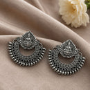 Maharani Jewels Temple Inspired Oxidised Plated Pota Stone Dangler Earrings