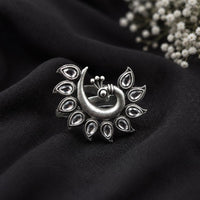 Maharani Jewels Oxidised Pota Stone Statement Ring