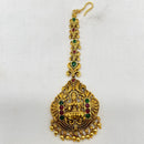 Royal Kundan Jewellery Gold Plated Pota Stone Temple Maangtikka