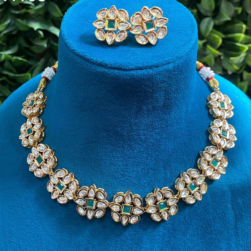 Royal Kundan Jewellery Gold Plated Polki Kundan Necklace Set