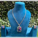 Royal Kundan Jewellery Gold Plated Necklace Set