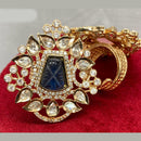 Royal Kundan Jewellery Gold Plated Polki Kundan Adjustable Rings