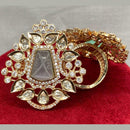 Royal Kundan Jewellery Gold Plated Polki Kundan Adjustable Rings