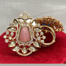 Royal Kundan Jewellery Gold Plated Polki Kundan Adjustable Rings