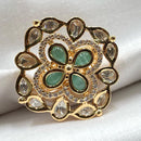 Royal Kundan Jewellery Gold Plated Crystal Stone Finger Ring