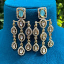 Royal Kundan Jewellery Gold Plated Crystal Stone Dangler Earrings