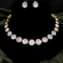 Royal Kundan Jewellery Gold Plated Polki Kundan Necklace Set
