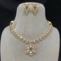Royal Kundan Jewellery Gold Plated Polki Kundan Necklace Set