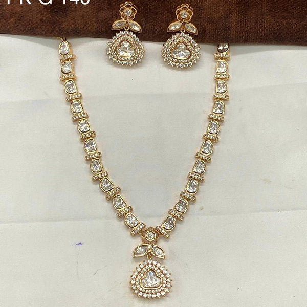 Prime Kundan Jewellery Gold Plated Polki Kundan Necklace Set