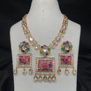Royal Kundan Jewellery Gold Plated Polki Kundan Necklace Set