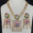 Royal Kundan Jewellery Gold Plated Polki Kundan Necklace Set