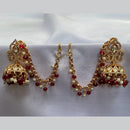 Royal Kundan Jewellery Gold Plated Polki Kundan Kanchain Jhumki Earrings