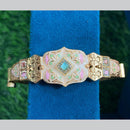 Royal Kundan Jewellery Gold Plated Pota Stone Meenakari Openbale kada
