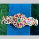 Royal Kundan Jewellery Gold Plated Pota Stone Meenakari Openbale kada