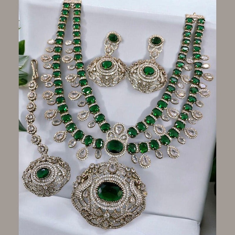 Prime Kundan Jewellery Gold Plated Crystal Stone Necklace Set