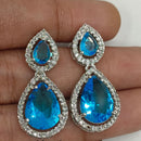 Royal Kundan Jewellery Silver Plated Austrian Stone Dangler Earrings