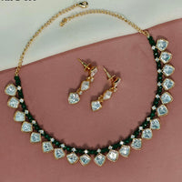 Royal Kundan Jewellery Gold Plated Polki Kundan Necklace Set