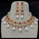 Royal Kundan Jewellery Gold Plated Polki Kundan And Beads Necklace Set