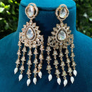 Royal Kundan Jewellery Gold Plated Polki Kundan And Beads Dangler Earrings
