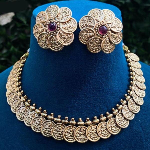 Prime Kundan Jewellery Gold Plated Temple Necklace Set