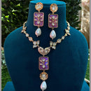 Royal Kundan Jewellery Gold Plated Polki Kundan Meenakari Necklace Set